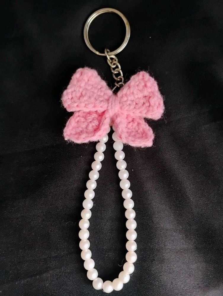 Crochet Bow Keychain 🎀💗