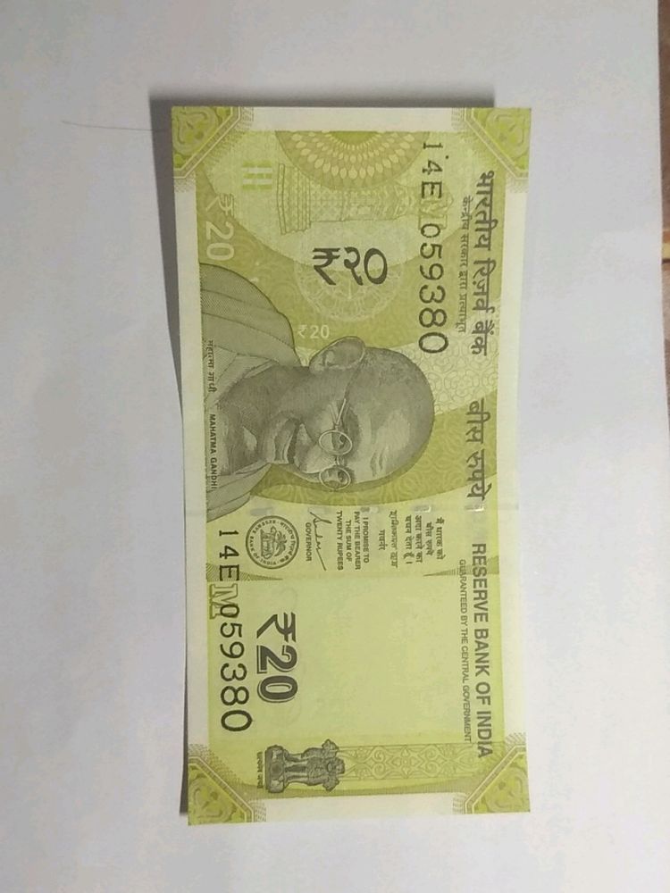 A 20 Rs Note