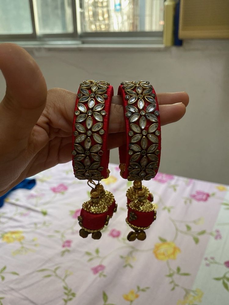 Red &amp; Gold Bangle Set