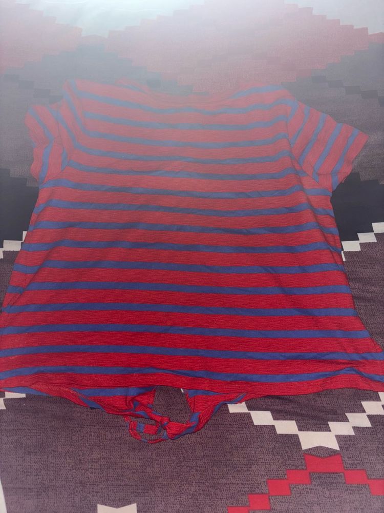 Striped Red &amp; Blue Top