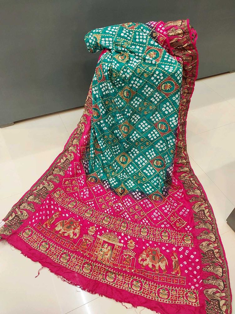 Bandhej Jeqard Silk Saree 🥻