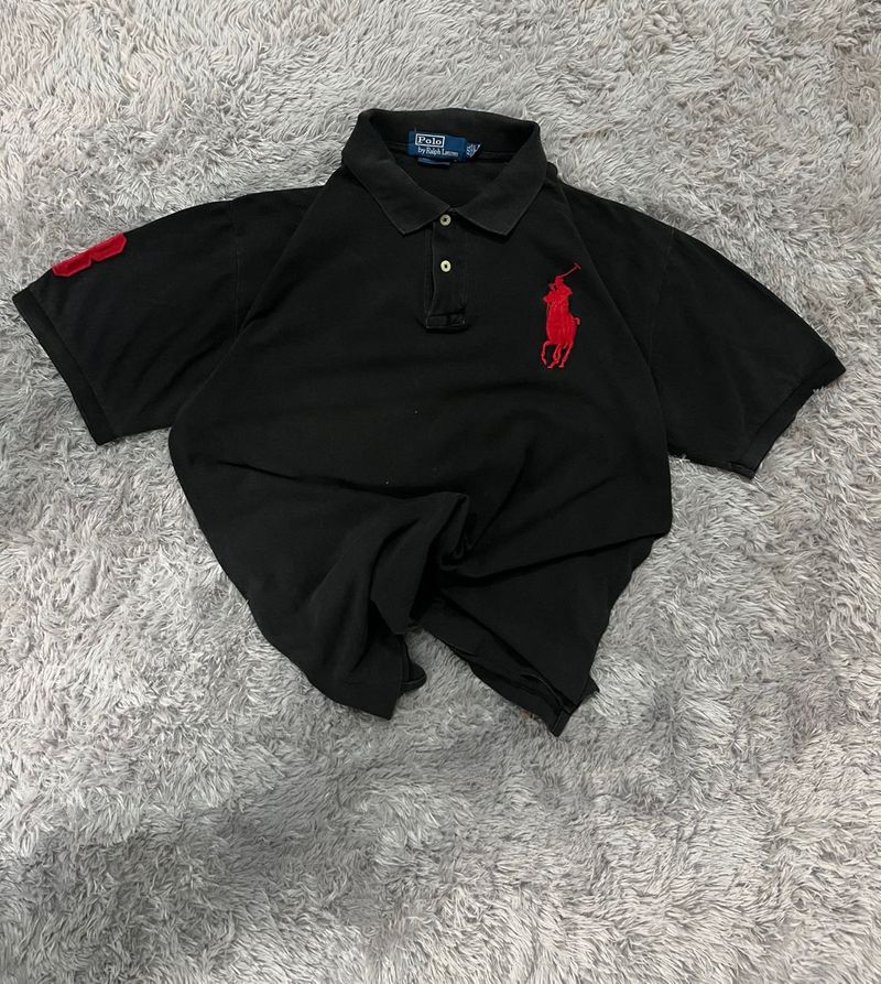 Ralph lauren charcoal grey polo