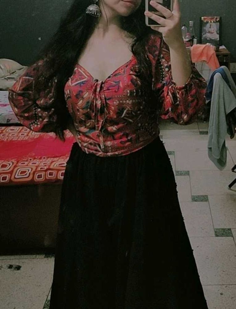 Boho printed crop top