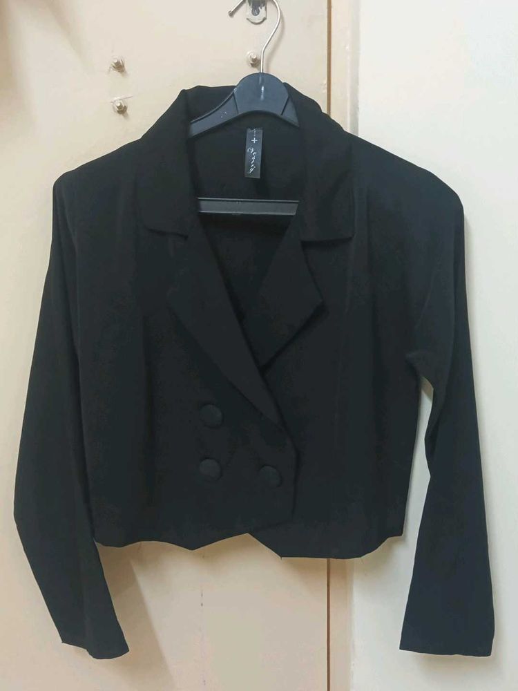 Black Cropped Blazer