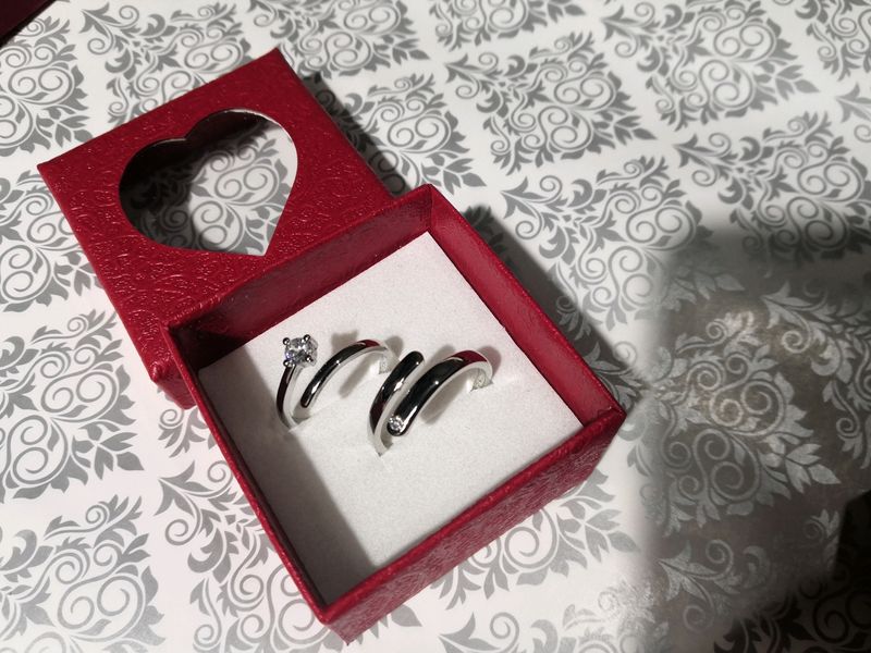 Couple Love Rings Set For Valentine&#39;s Day Gift 🎁❤