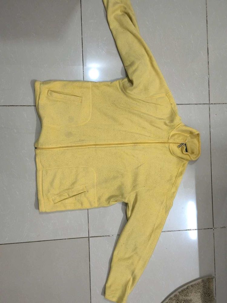 Yellow Zip-Up Fleece Jacket
