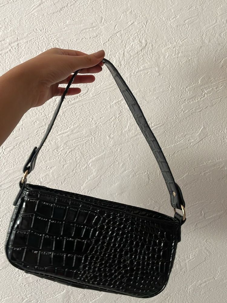 Crocodile Leather Shoulder Bag