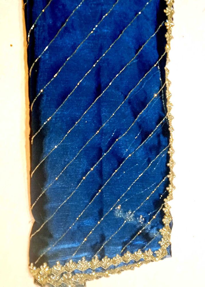 Blue heavy saree