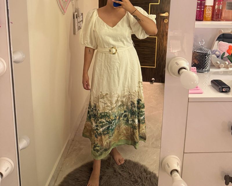 Floral Print Midi Dress Brand New