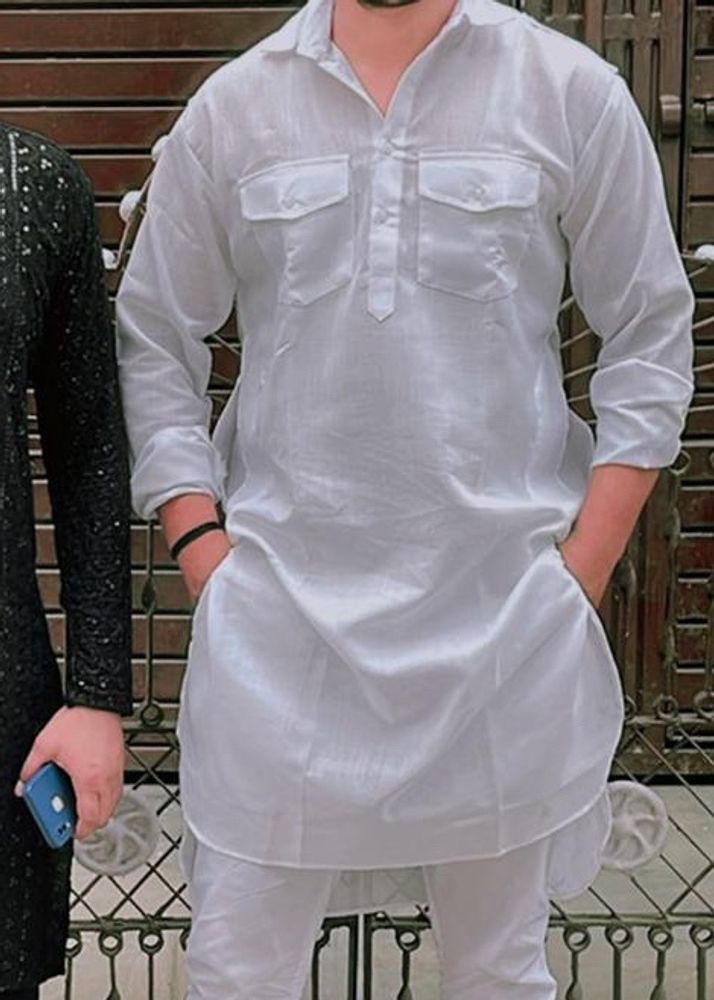 White Pathani Kurta