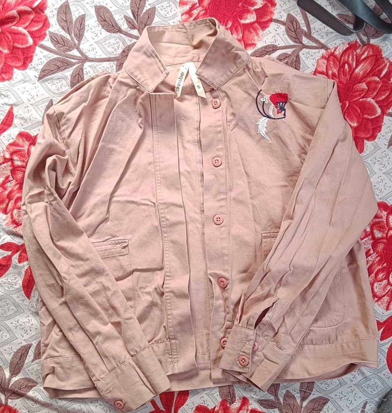 Dusty Rose Embroidered Jacket