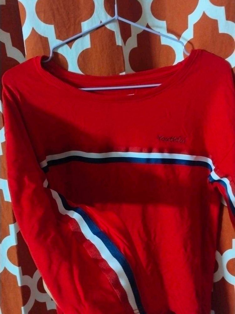 Youthclub Red Long Sleeve Top