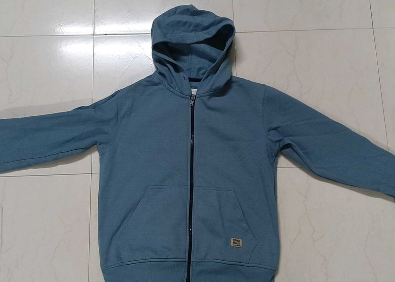 Blue Zip-Up Hoodie