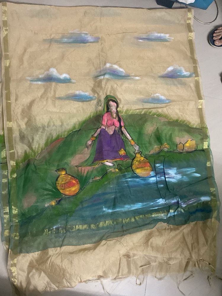 Hand Painted Dupatta