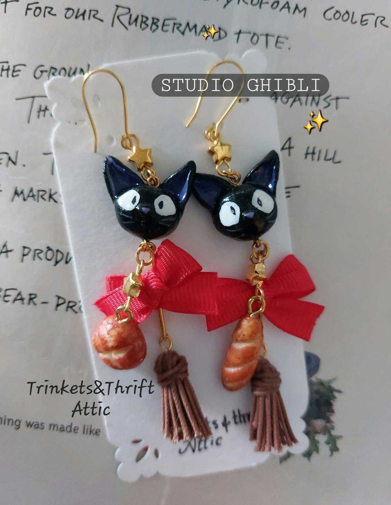 Handmade Ghibli Kiki&#39;s Delivery Service Earrings