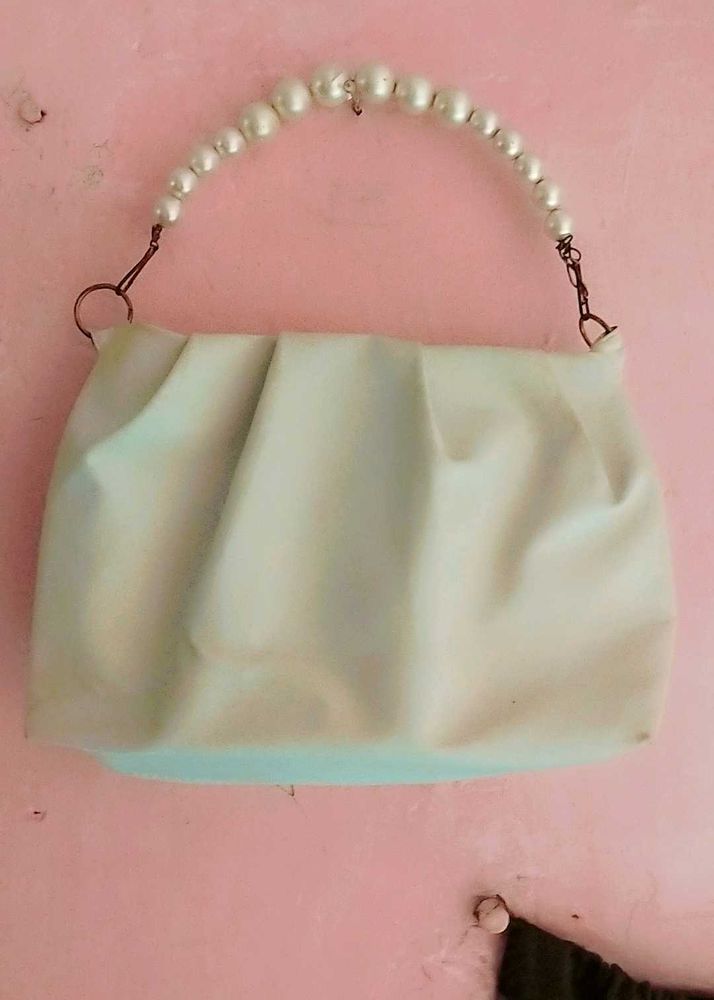 Elegant Pearl Handle Bag