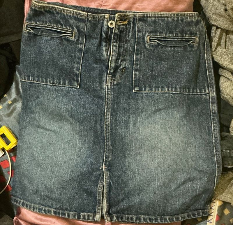Vintage Denim Mini Skirt