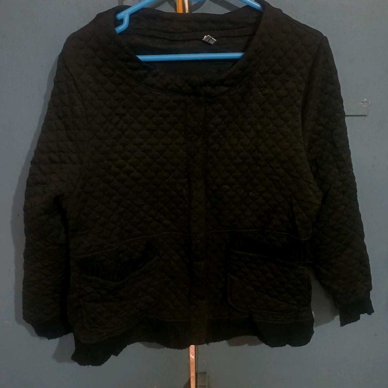 ⚫️Quilted Black Cardigan Jacket