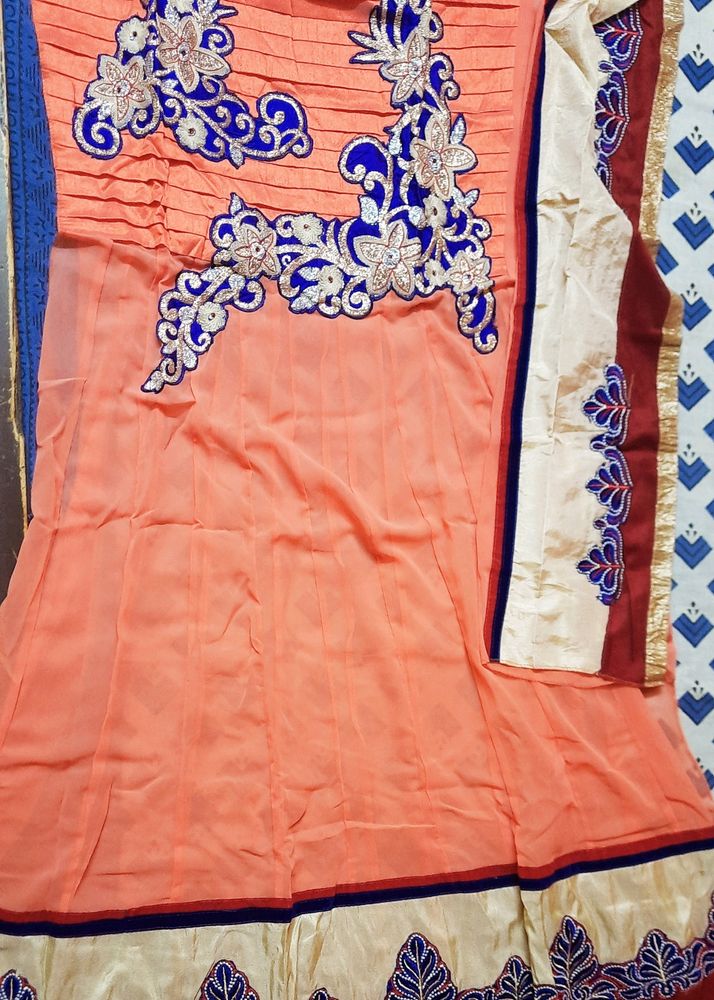 Free Size Semi Stitched Dress Material