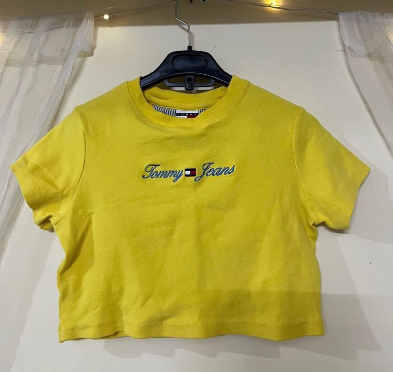 Tommy Jeans Yellow Crop Top