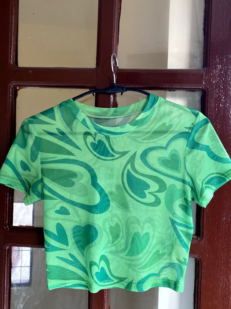 Mesh Green Top