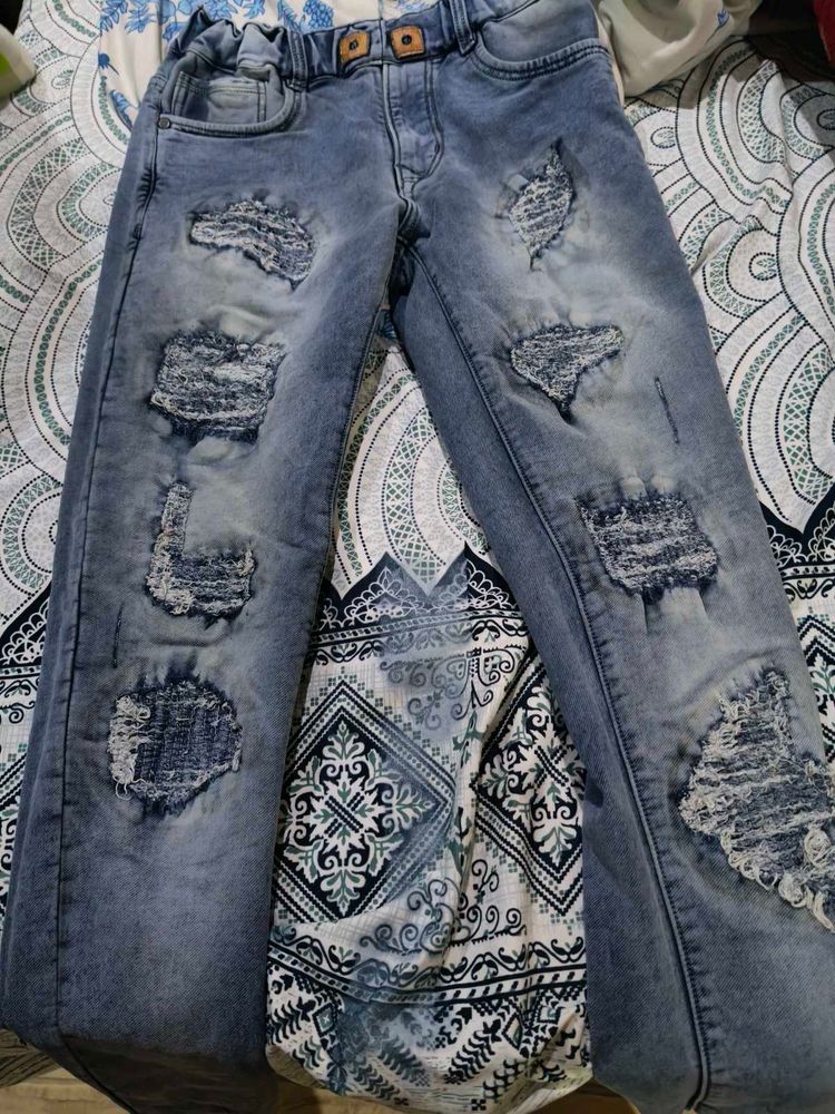 Boys Distressed Denim Jeans