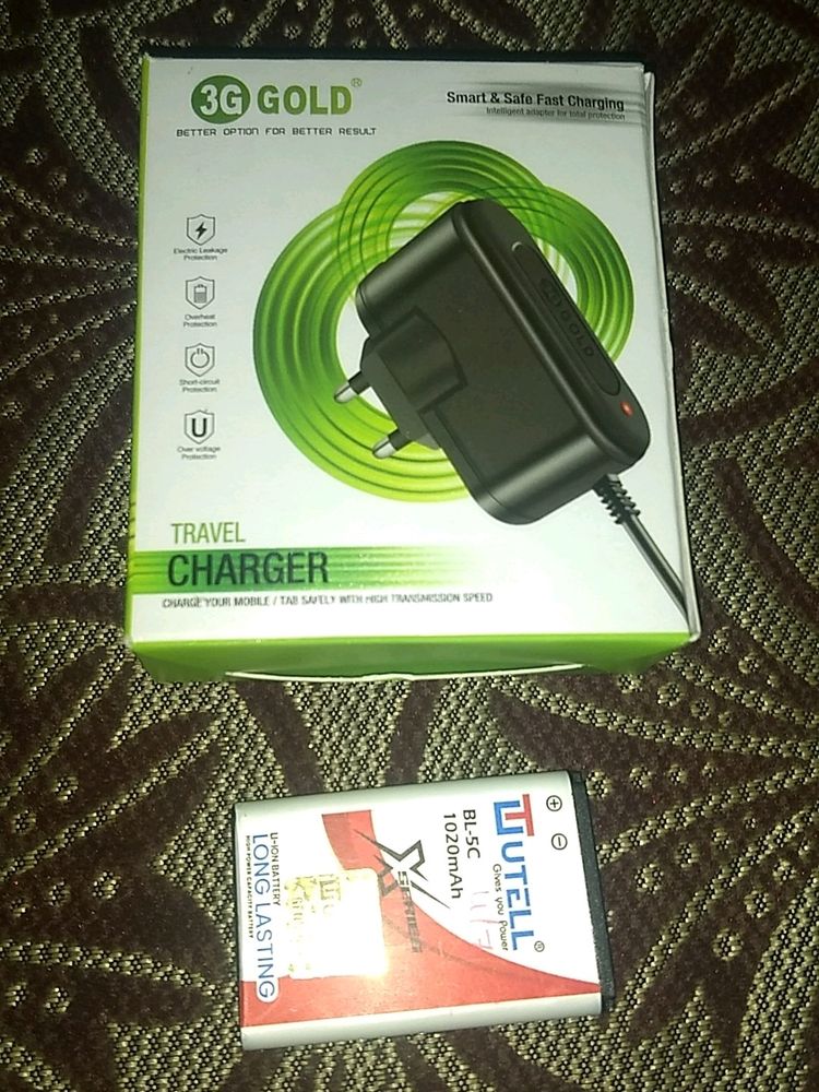 Mobile Charger And Battery Combo