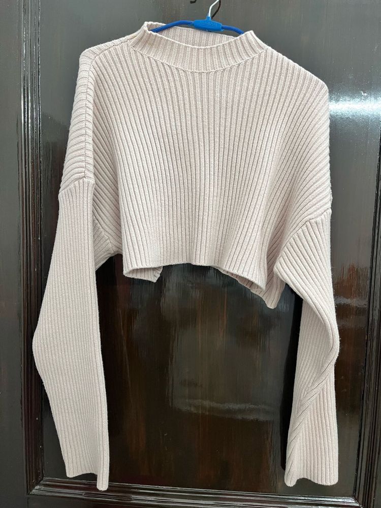 Cropped Knit Sweater