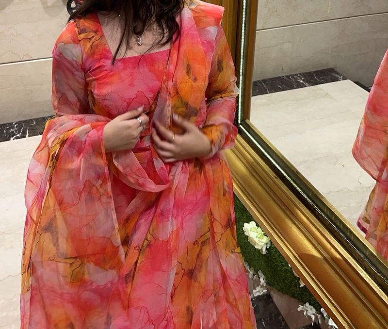 Elegant Floral Anarkali Suit