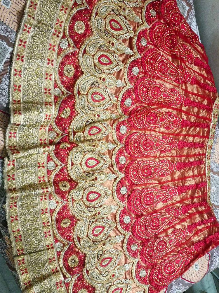 Red &amp; Gold Lehenga Choli