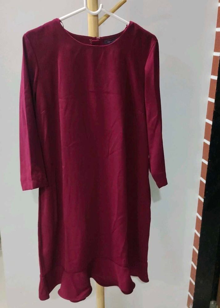 Maroon Shift Dress