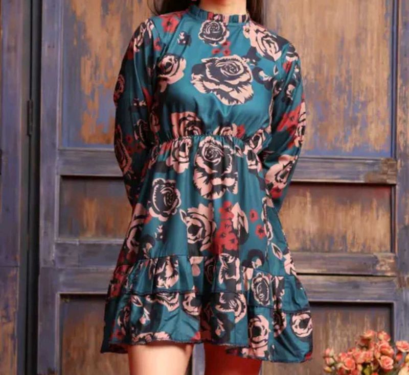 Floral Print Mini Dress for Party lover's