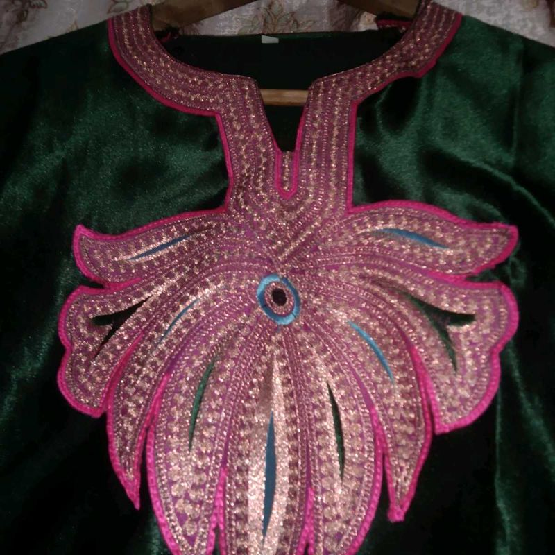 Art Silk Green Pakistani Suit