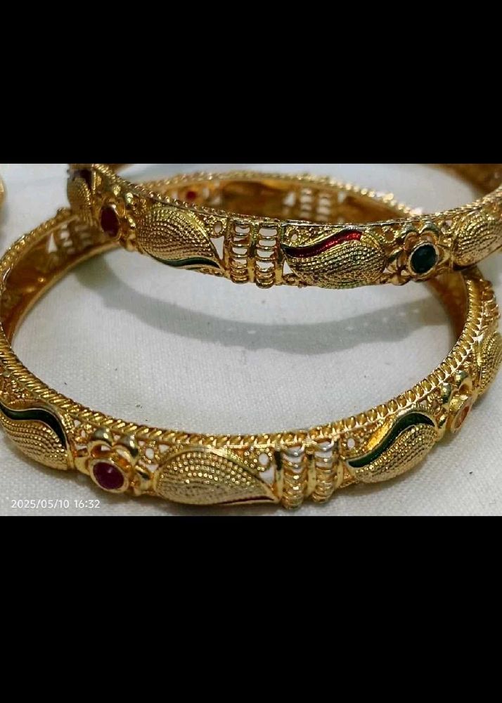 Gold Plated Bangle Set