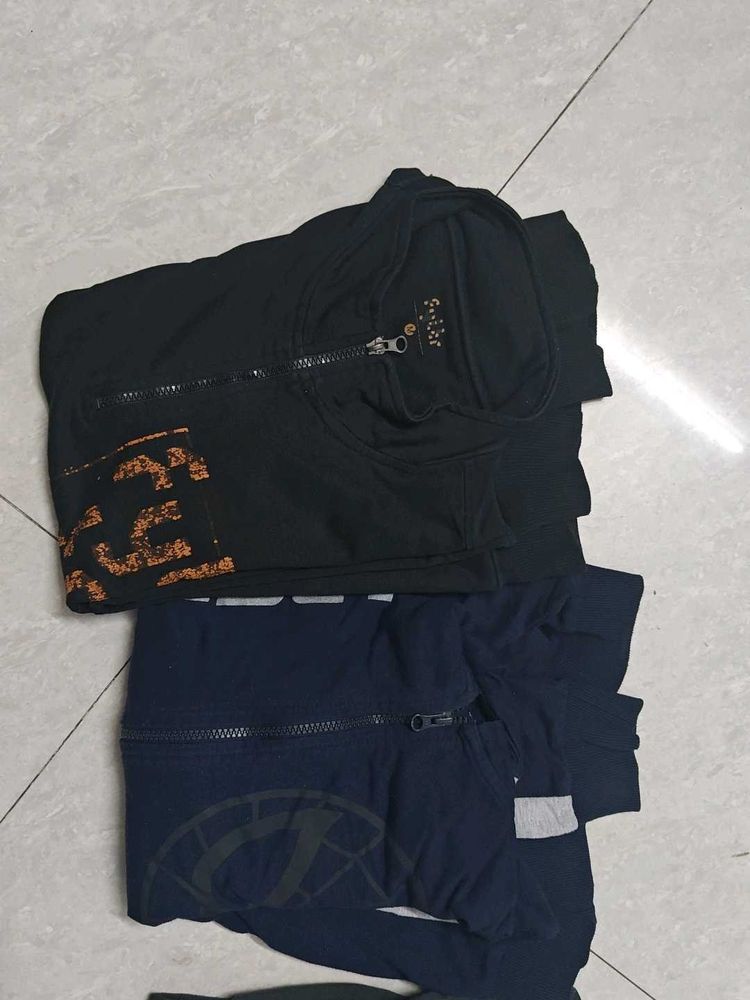 Two Zip-Up Activewear Shirts