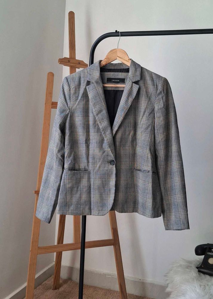 Zara Plaid Blazer