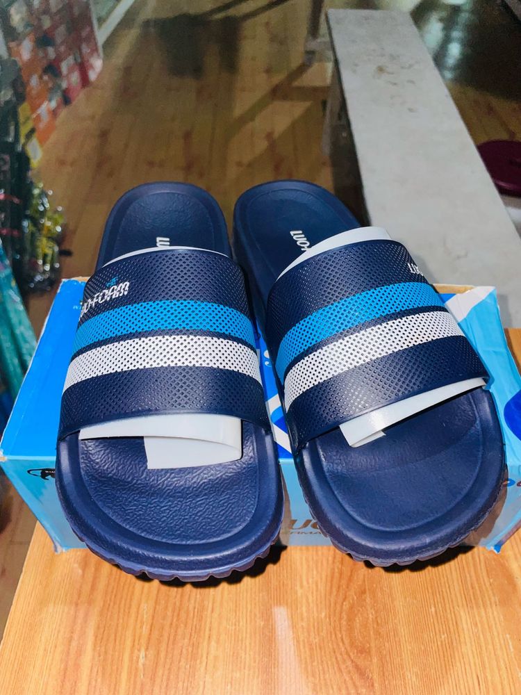 Stylish Blue &amp; White Slides