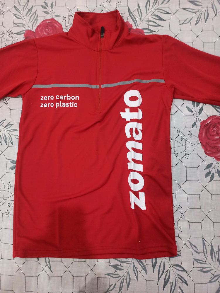 Full Sleeve Zipper T-shirt (Zomato)