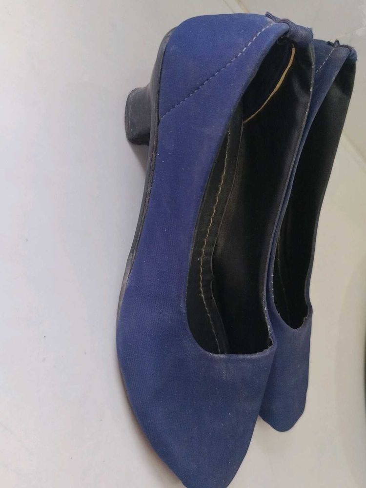Blue Heeled Shoes