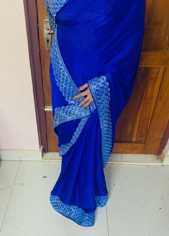 STYLISH BLUE SAREE