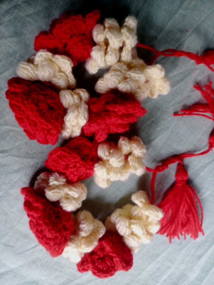 Crochet Rose Gajra🌹