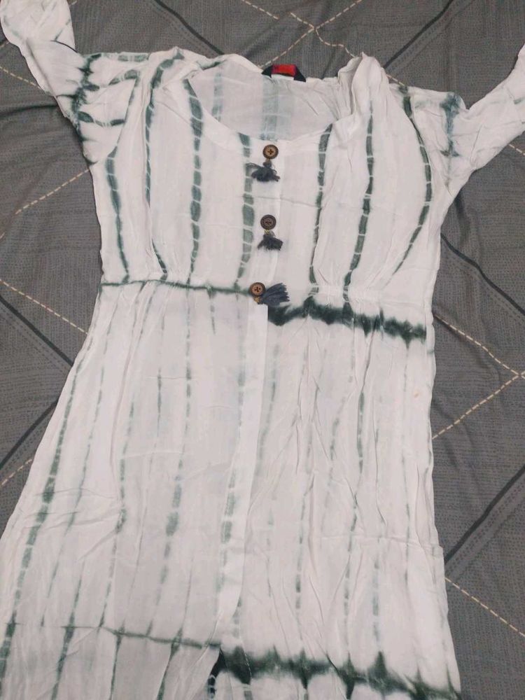 Tie-Dye White Dress