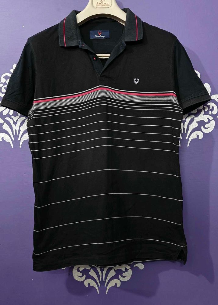 Allen Solly Striped Polo T-Shirt