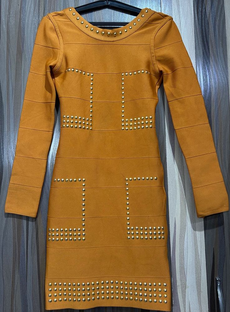 Mustard Partywear Dress