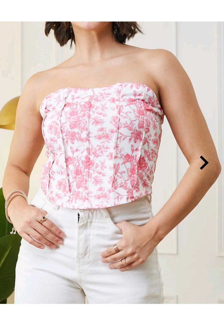 Shein Floral Corset Top