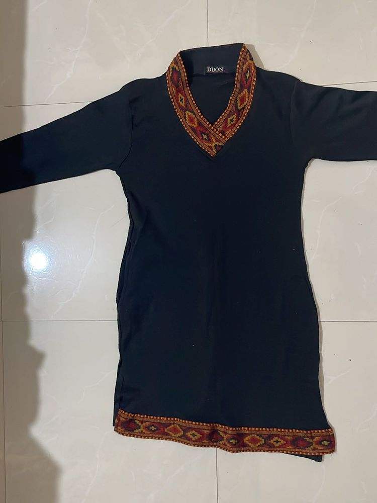 DIJON Embroidered Tunic Top