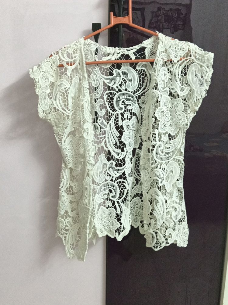 White Net Jecket For Women