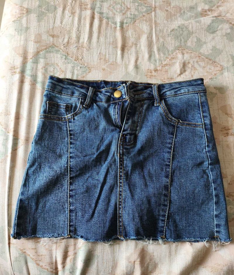 Denim Mini Skort