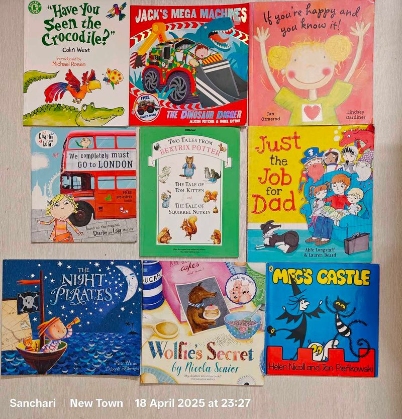 Combo Of 9 Big Size Colour Pictures Story Book