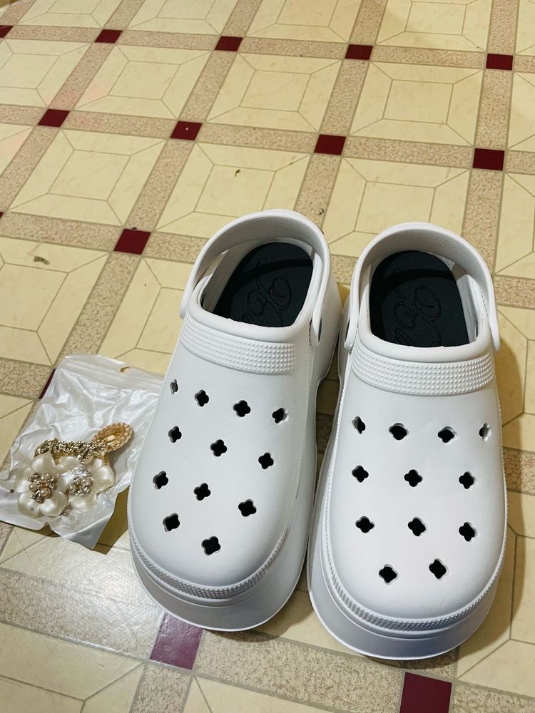 White Stylish Clogs